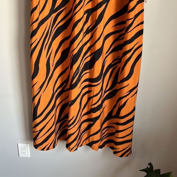 Anthropologie Orange and Black Zebra Print Dress - Picture 12 of 14